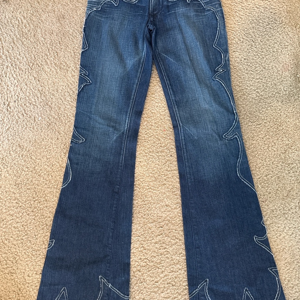 Robin's Jean Dark Blue Flare Jeans